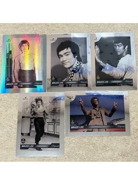 🇨🇦 SALE $3 ✅ Bruce Lee Dragon 2024 Silver Chrome Refractor MMA Movie Cards